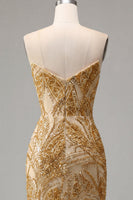 Laden Sie das Bild in den Galerie-Viewer, Glitzerndes goldenes Bodycon-Sweetheart-Pailletten-Mini-Homecoming-Kleid