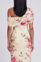 Laden Sie das Bild in den Galerie-Viewer, Schwarzes Tüll-Bodycon-Muster mit Blumen-Maxikleid