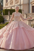 Laden Sie das Bild in den Galerie-Viewer, Rosa Einschulter Besetztes Abschlusskleid mit Rüschen