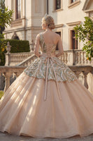Laden Sie das Bild in den Galerie-Viewer, Glitzerndes Champagner Ballkleid Mit einer Schulter Pailletten Abschlusskleid