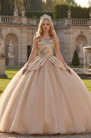 Laden Sie das Bild in den Galerie-Viewer, Glitzerndes Pailletten Ballkleid mit einer Schulter Champagner Abschlusskleider