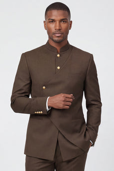 Einbrustige Kaffee-Zweiteiler Herrenabschlussballanzüge