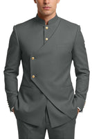 Laden Sie das Bild in den Galerie-Viewer, Einbrustige Kaffee-Zweiteiler Herrenabschlussballanzüge