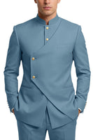 Laden Sie das Bild in den Galerie-Viewer, Einbrustige Kaffee-Zweiteiler Herrenabschlussballanzüge