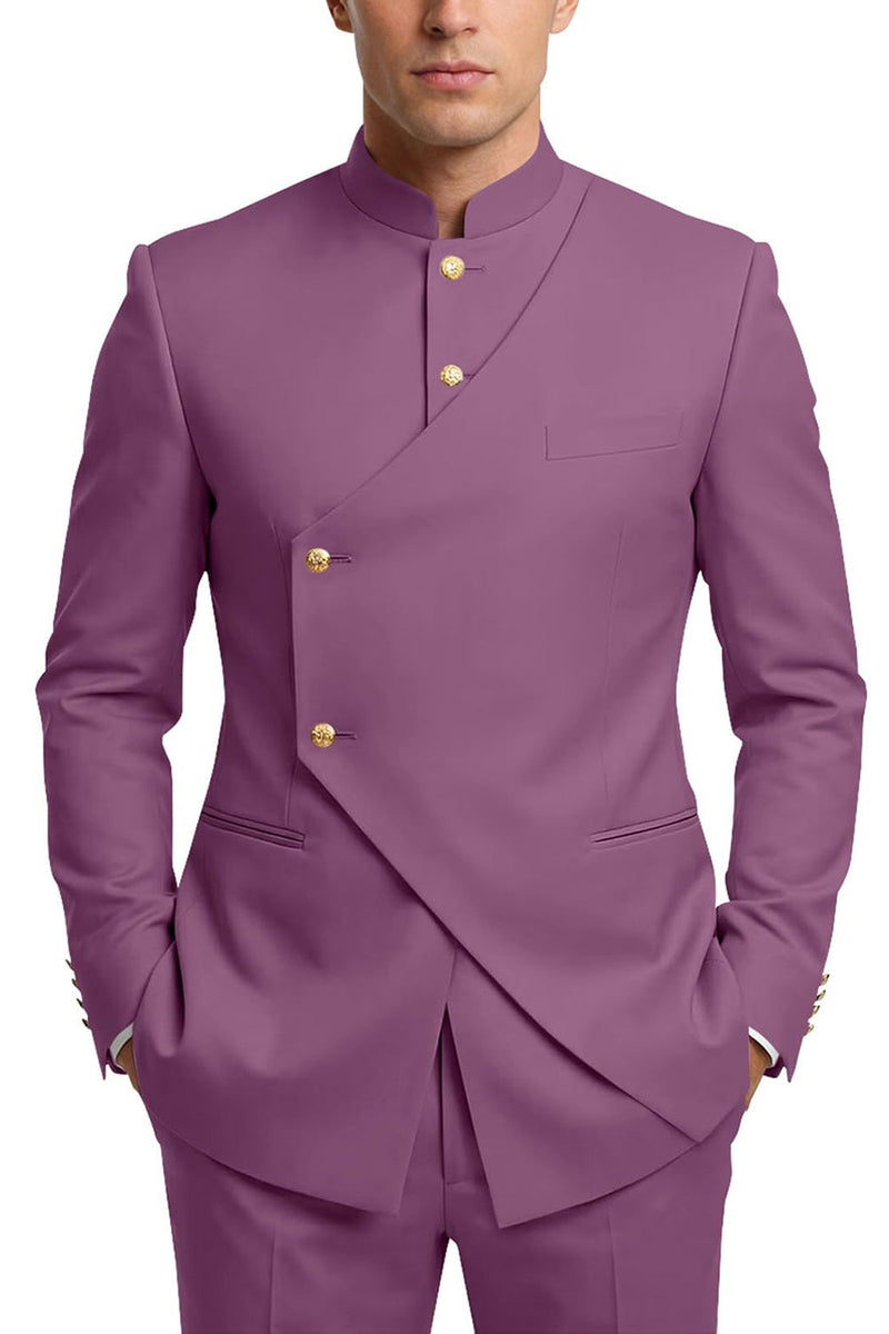 Laden Sie das Bild in den Galerie-Viewer, Einbrustige Kaffee-Zweiteiler Herrenabschlussballanzüge