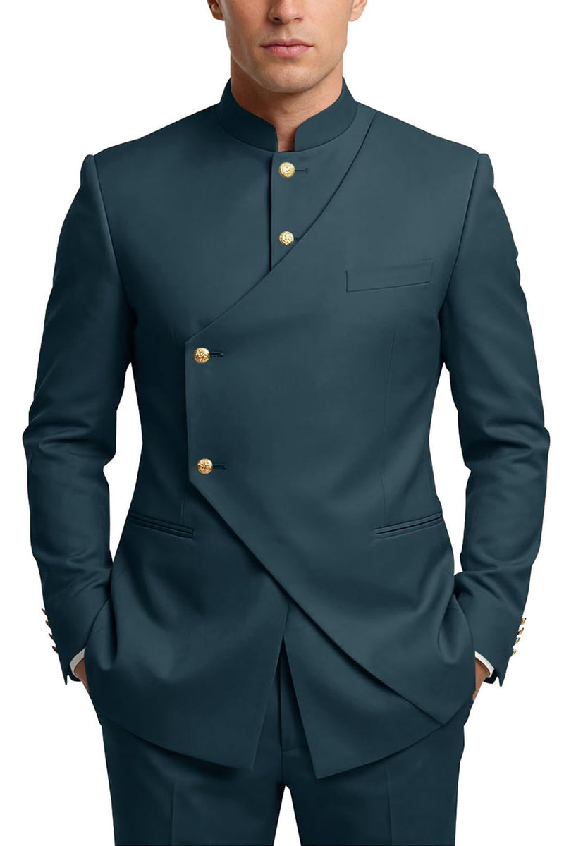 Laden Sie das Bild in den Galerie-Viewer, Einbrustige Kaffee-Zweiteiler Herrenabschlussballanzüge