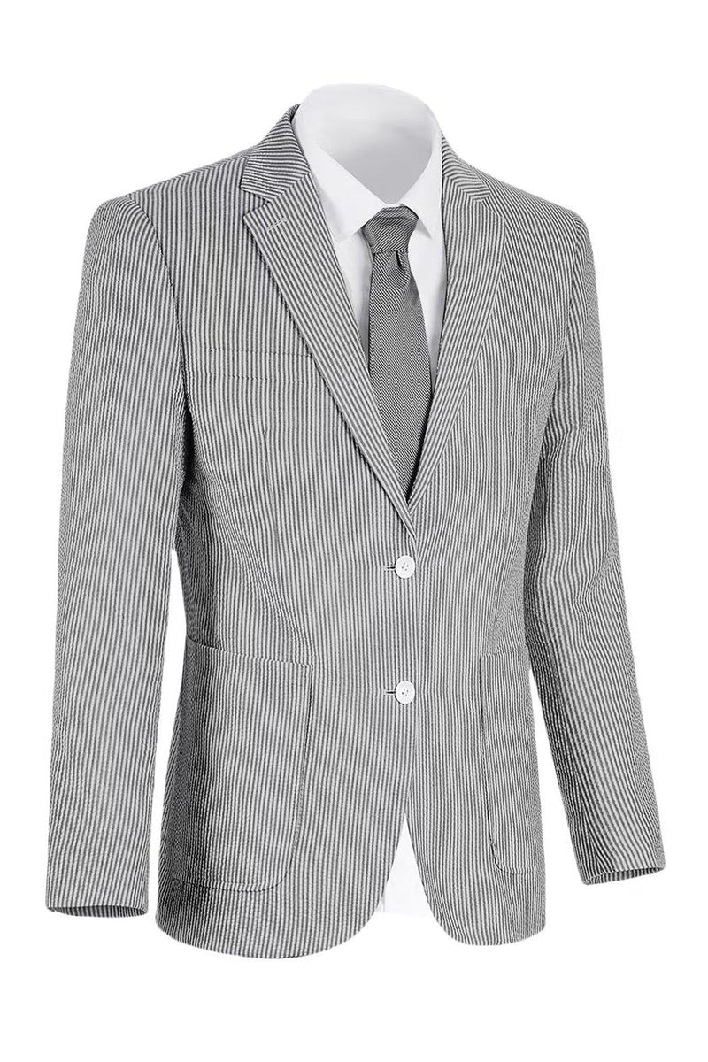 Laden Sie das Bild in den Galerie-Viewer, Hellblaue einreihige Herrenjacke mit Notch-Revers