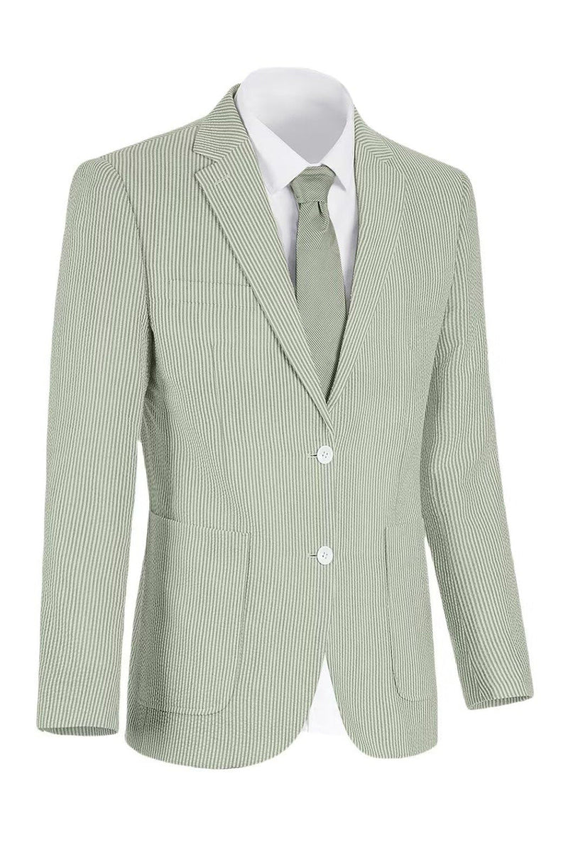 Laden Sie das Bild in den Galerie-Viewer, Hellblaue einreihige Herrenjacke mit Notch-Revers