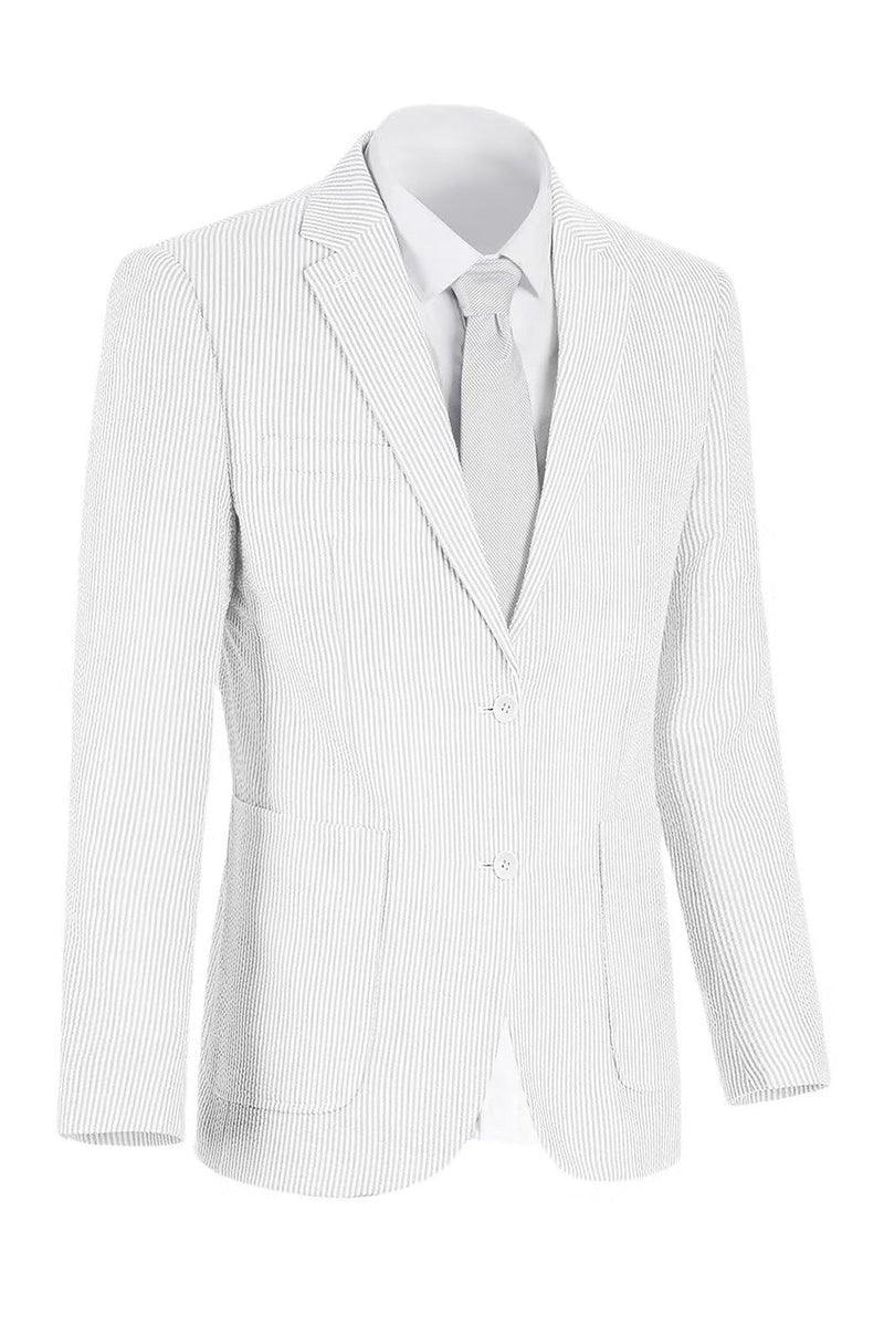 Laden Sie das Bild in den Galerie-Viewer, Hellblaue einreihige Herrenjacke mit Notch-Revers
