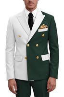 Laden Sie das Bild in den Galerie-Viewer, Lila zweiteilige Peak Revers Doppelreihige Herrenballanzüge