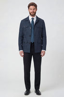 Laden Sie das Bild in den Galerie-Viewer, Beige, einreihige Herrenjacke mit Notch-Notch-Revers