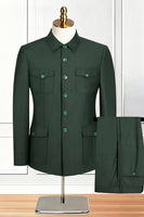 Laden Sie das Bild in den Galerie-Viewer, Schwarze einreihige zweiteilige Herrenanzüge
