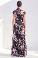Laden Sie das Bild in den Galerie-Viewer, Weißes A-Linien-Blumen-Langkleid der Braut mit Gürtel