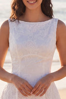Laden Sie das Bild in den Galerie-Viewer, Elfenbein-A-Linie Korsett-Spitzen-Minikleid