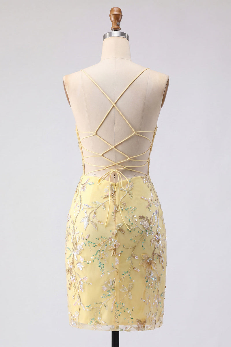 Laden Sie das Bild in den Galerie-Viewer, Rosa Geblümtes Korsett Pailletten Bodycon Kurzes Abendkleid