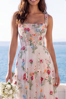 Laden Sie das Bild in den Galerie-Viewer, Elfenbein-A-Linie mit quadratischem Korsett Blumen-Hochzeitskleid
