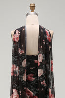 Laden Sie das Bild in den Galerie-Viewer, Schwarze Meerjungfrau Sweetheart Gefaltetes Chiffon Langes Festkleid mit Schlitz