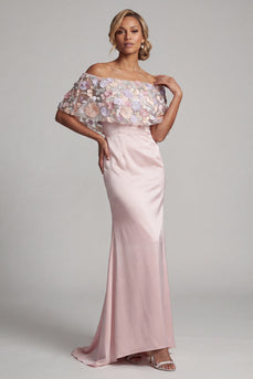 Rouge Langes Meerjungfrauen-Blumenkleid Mutter der Braut