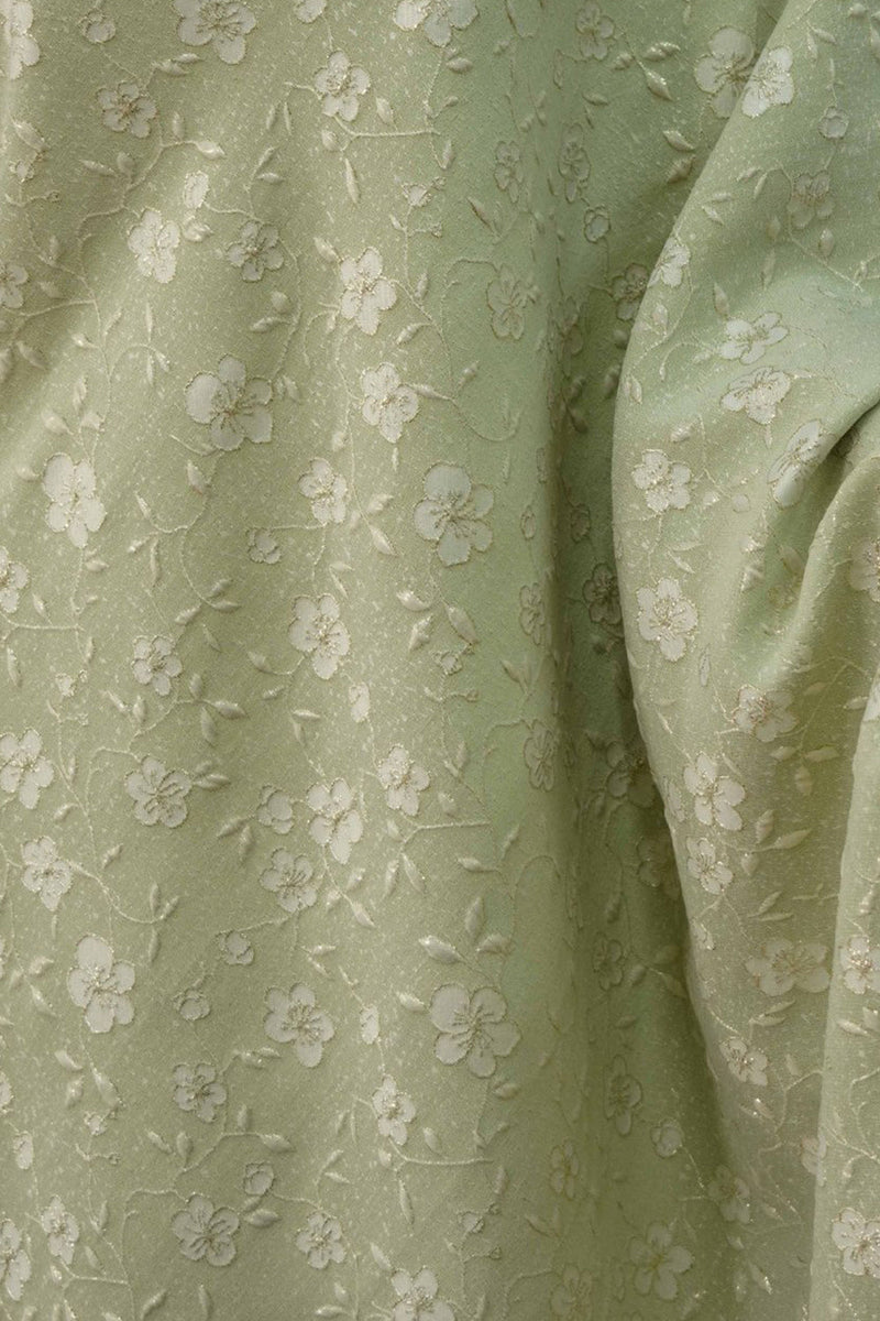 Laden Sie das Bild in den Galerie-Viewer, Sage A-Linie Blumen Brautjungfernkleid mit langen dicken Trägern und Schleife