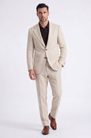 Laden Sie das Bild in den Galerie-Viewer, Leichte Khaki-2-teilige einreihige Männeranzüge mit gekerbtem Revers