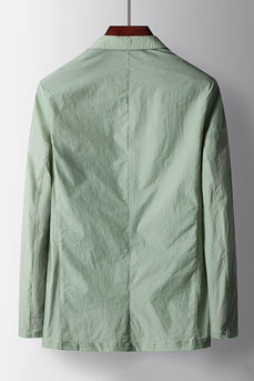 Salbei Notched Revers Einreihiger Salbei Herrenblazer