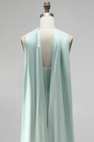 Laden Sie das Bild in den Galerie-Viewer, Mint Trägerloses Korsett Kurzes Abendkleid mit Schlitz