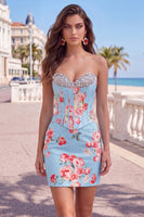 Laden Sie das Bild in den Galerie-Viewer, Sweetheart Gelbes, mit Perlen besetztes, geperltes enges, enges Homecoming-Kleid