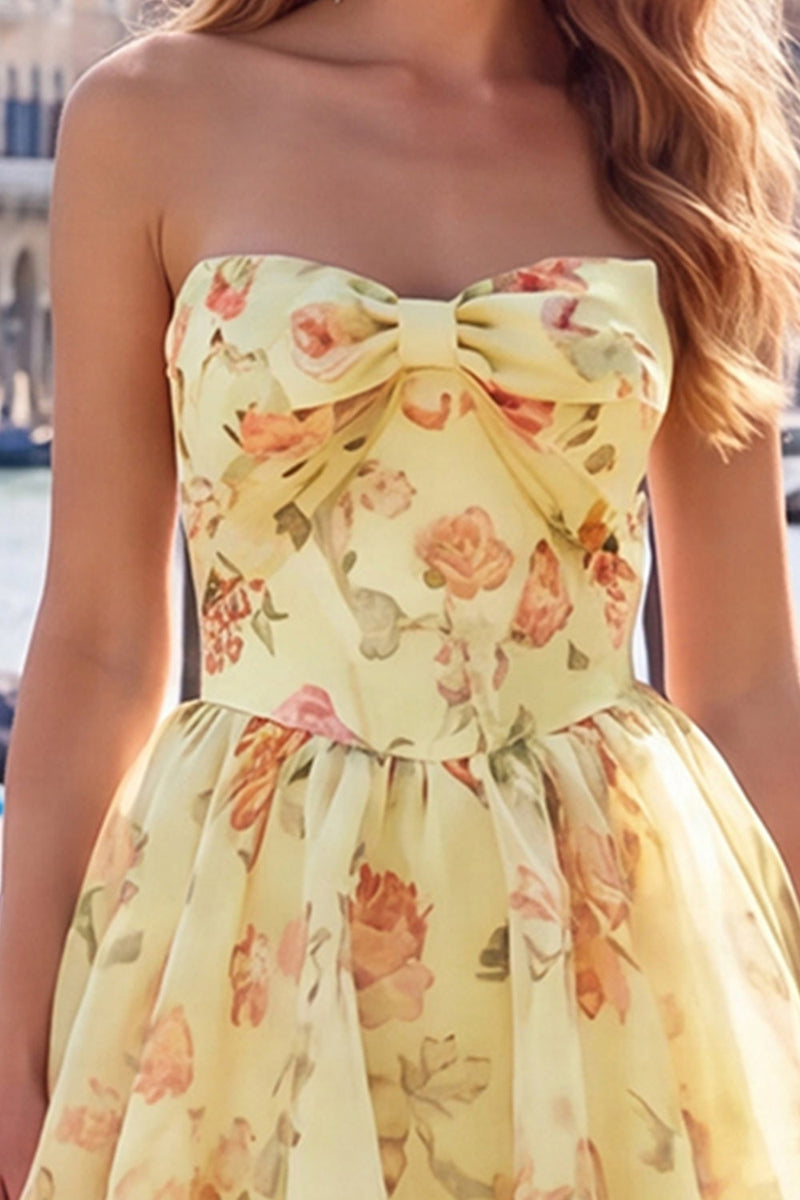 Laden Sie das Bild in den Galerie-Viewer, A-Linie pinkes Sweetheart-Chiffon-Homecoming-Kleid mit Spitze hinten