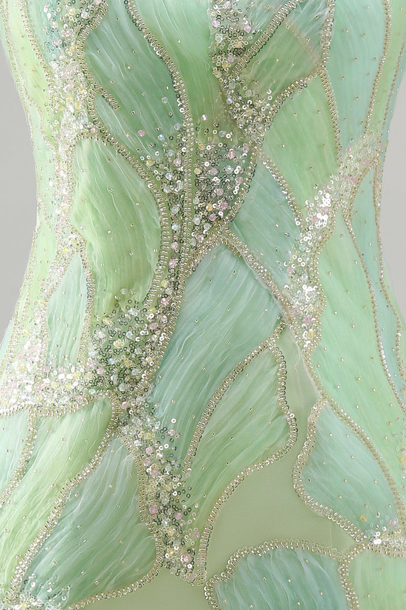 Laden Sie das Bild in den Galerie-Viewer, Trägerloses Rosa Bodycon Pailletten Kurzes Abendkleid