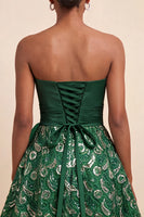 Laden Sie das Bild in den Galerie-Viewer, Himmelblaue A-Linie Sweetheart Pailletten Schnürung Back-Homecoming-Kleid mit Schärpe