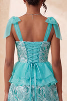 Laden Sie das Bild in den Galerie-Viewer, Rosa A-Linien-Pailletten, Rüschen, Schnürung hinten, gebogene Träger, Homecoming-Kleid mit Schlitz