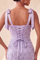 Laden Sie das Bild in den Galerie-Viewer, Dusty Sage Bodycon Korsett, Peals Blumenträger mit Schleifen, Homecoming-Kleid mit Schnürung hinten