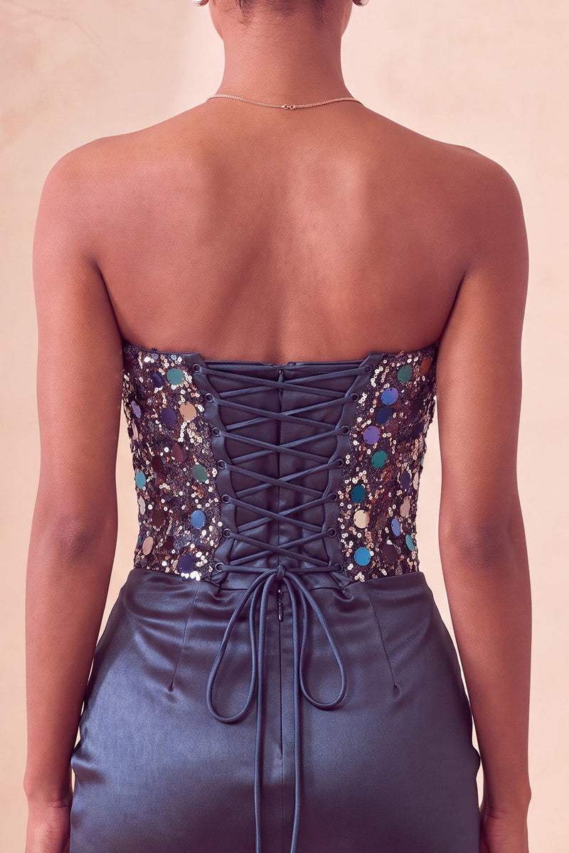 Laden Sie das Bild in den Galerie-Viewer, Sweetheart Champagner Pailletten Bodycon Mini-Homecoming-Kleid