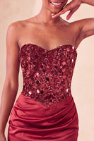 Laden Sie das Bild in den Galerie-Viewer, Sweetheart Champagner Pailletten Bodycon Mini-Homecoming-Kleid