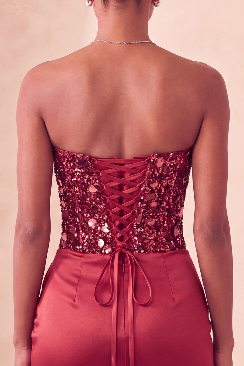 Laden Sie das Bild in den Galerie-Viewer, Sweetheart Champagner Pailletten Bodycon Mini-Homecoming-Kleid