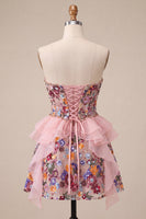 Laden Sie das Bild in den Galerie-Viewer, Salbeigrünes Sweetheart-Korsett A-Line Kurzes Homecoming-Kleid mit Pailletten
