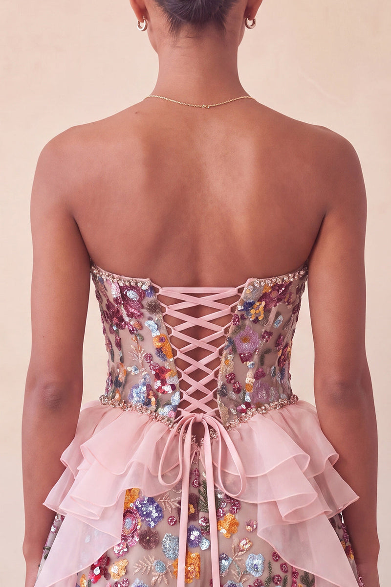 Laden Sie das Bild in den Galerie-Viewer, Salbeigrünes Sweetheart-Korsett A-Line Kurzes Homecoming-Kleid mit Pailletten
