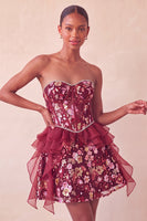 Laden Sie das Bild in den Galerie-Viewer, Salbeigrünes Sweetheart-Korsett A-Line Kurzes Homecoming-Kleid mit Pailletten