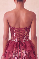 Laden Sie das Bild in den Galerie-Viewer, Salbeigrünes Sweetheart-Korsett A-Line Kurzes Homecoming-Kleid mit Pailletten