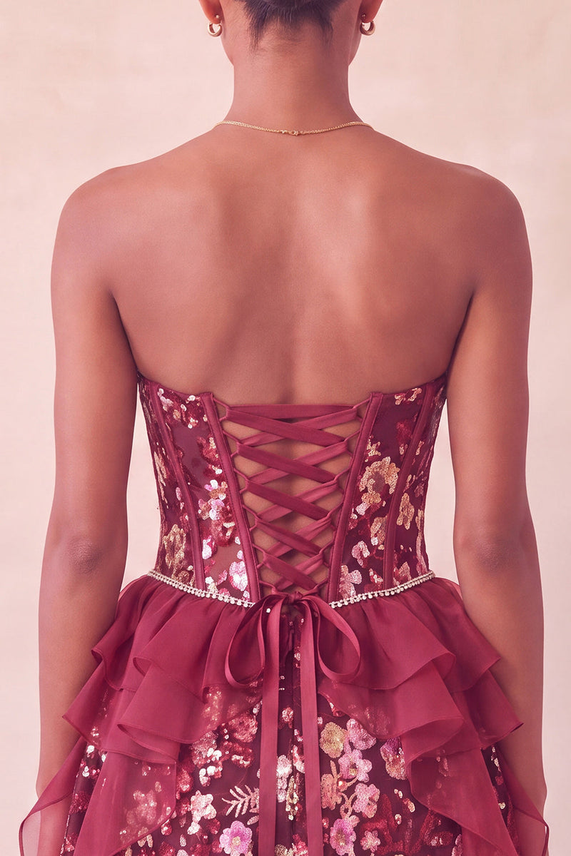 Laden Sie das Bild in den Galerie-Viewer, Salbeigrünes Sweetheart-Korsett A-Line Kurzes Homecoming-Kleid mit Pailletten