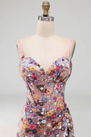 Laden Sie das Bild in den Galerie-Viewer, Rosa Korsett Bodycon Gerafftes Kurzes Abendkleid mit Pailletten