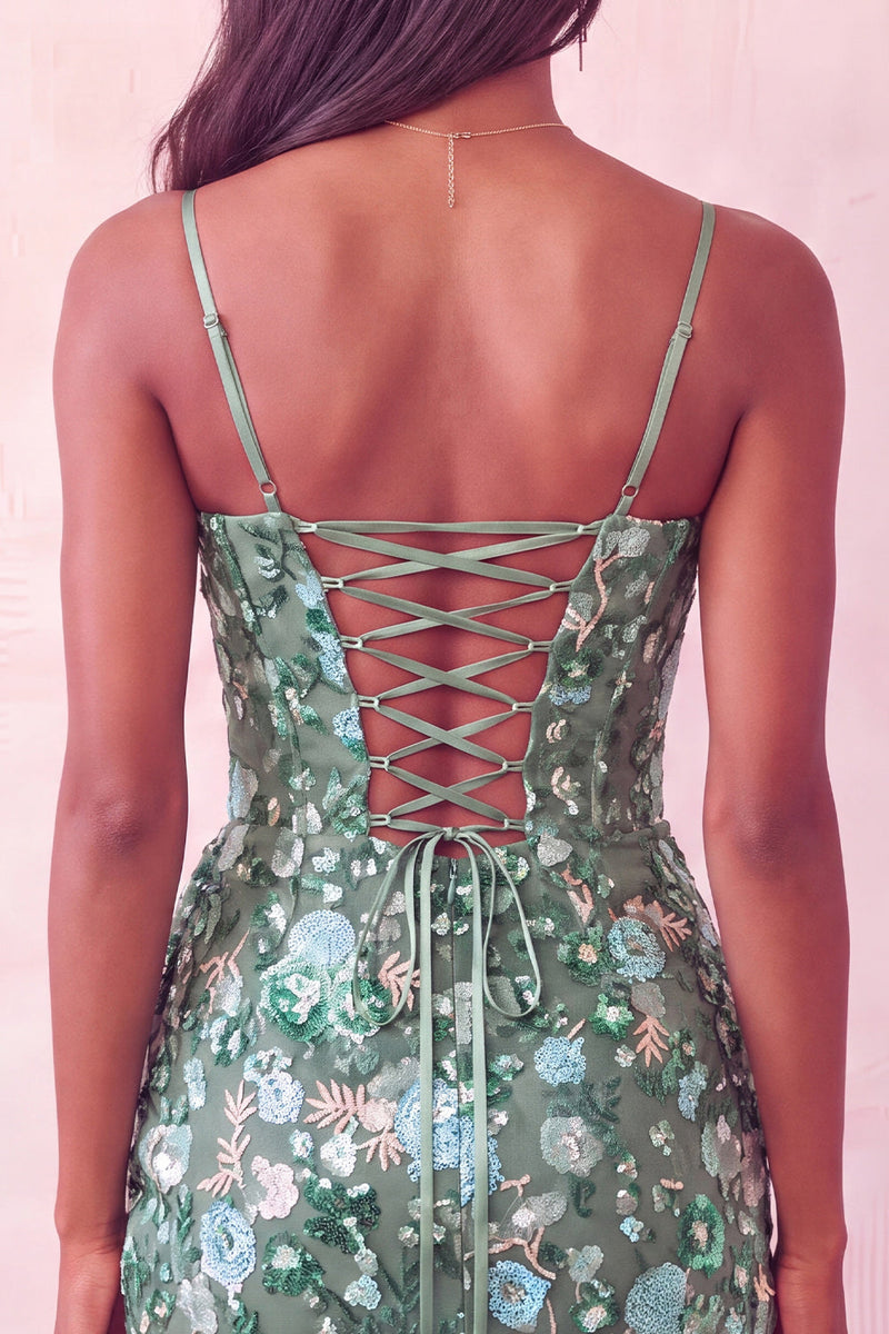 Laden Sie das Bild in den Galerie-Viewer, Rosa Korsett Bodycon, gerafftes kurzes Homecoming-Kleid mit Pailletten