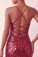 Laden Sie das Bild in den Galerie-Viewer, Glitzerndes silbernes Bodycon Spitzen-Kurzes Homecoming-Kleid mit Pailletten hinten