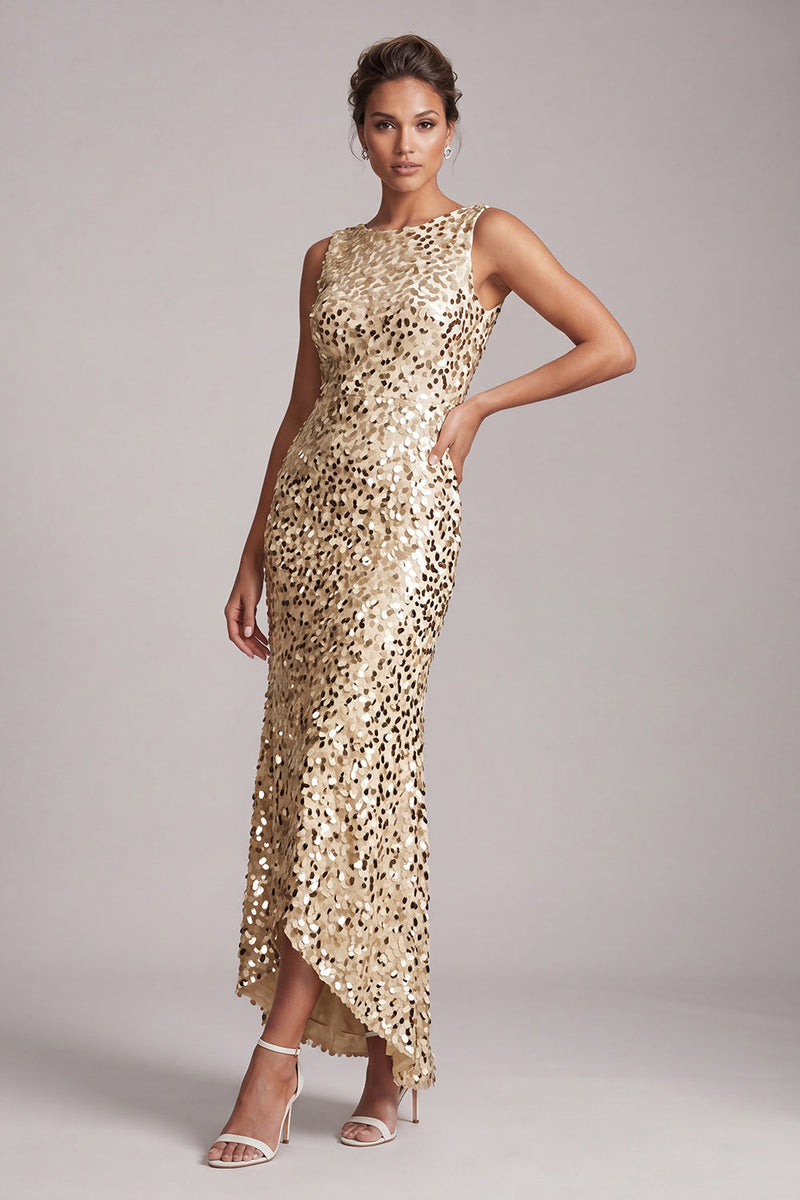 Laden Sie das Bild in den Galerie-Viewer, Glitzerndes grünes Meerjungfrauen-Umlauf-Midi-Kleid mit Pailletten
