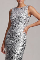 Laden Sie das Bild in den Galerie-Viewer, Glitzerndes grünes Meerjungfrauen-Umlauf-Midi-Kleid mit Pailletten