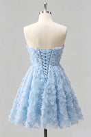 Laden Sie das Bild in den Galerie-Viewer, Dusty Rose Sweetheart A-Line Blumenperlen-Homecoming-Kleid mit Spitze hinten
