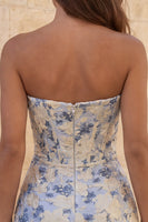 Laden Sie das Bild in den Galerie-Viewer, Sweetheart Rotes Korsett, Bodycon Blumen, gerafftes kurzes Homecoming-Kleid