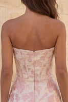 Laden Sie das Bild in den Galerie-Viewer, Sweetheart Rotes Korsett, Bodycon Blumen, gerafftes kurzes Homecoming-Kleid