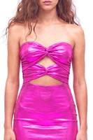 Laden Sie das Bild in den Galerie-Viewer, Goldes Sweetheart Bodycon Keyhole Metallic Schnürung-Rücken 80er-Jahre Kurzes Abendkleid