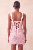 Laden Sie das Bild in den Galerie-Viewer, Braunes Bodycon Pailletten Fransen Kurzes Abendkleid mit Strass